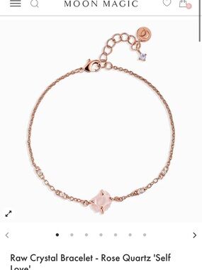 Moon Magic Rose Gold Bracelet with Rose Quartz 'Self Love'